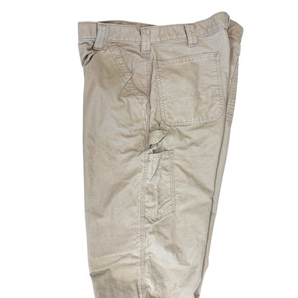 Carhartt B151 Tan‎ Duck Canvas Carpenter Dungaree Fit Work Pants 38x34 Tall - Picture 4 of 11